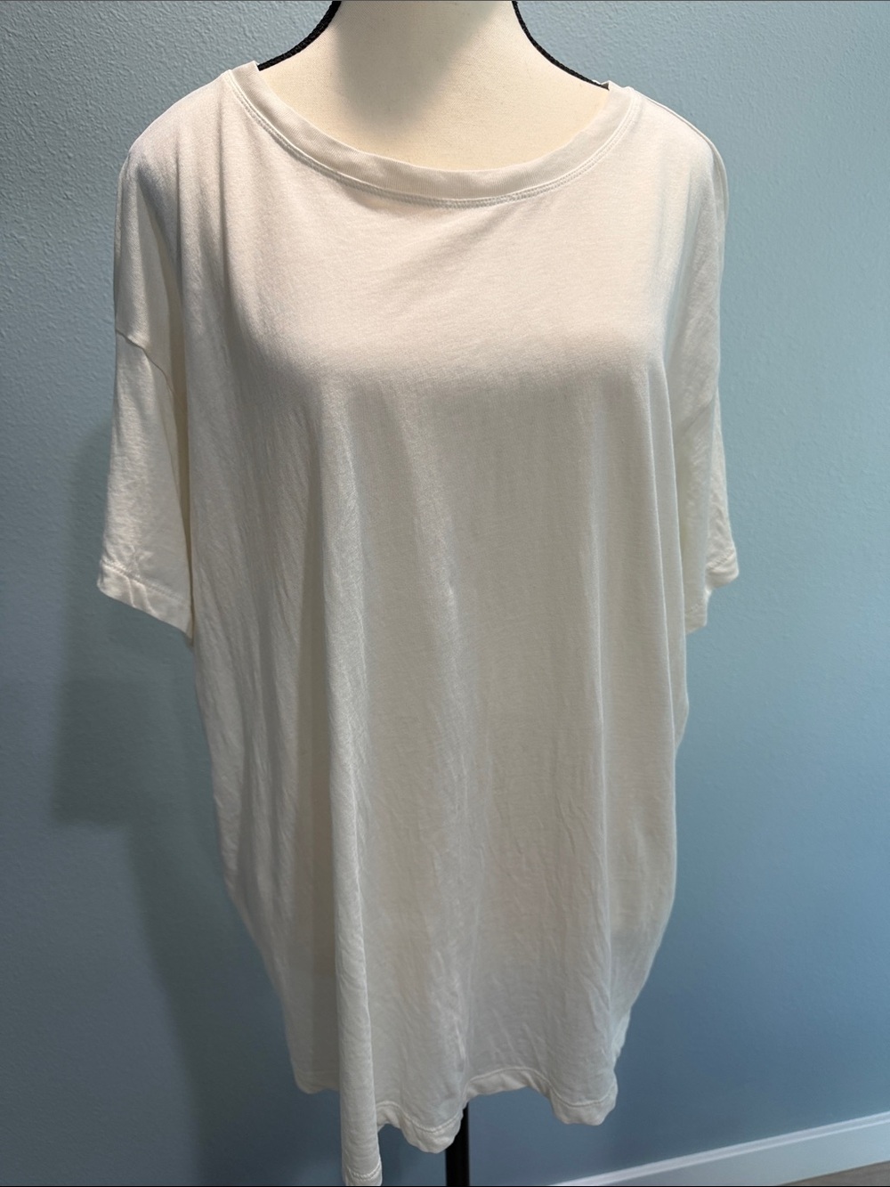 Madewell off White Softfade Cotton Oversized Tee - Crewneck